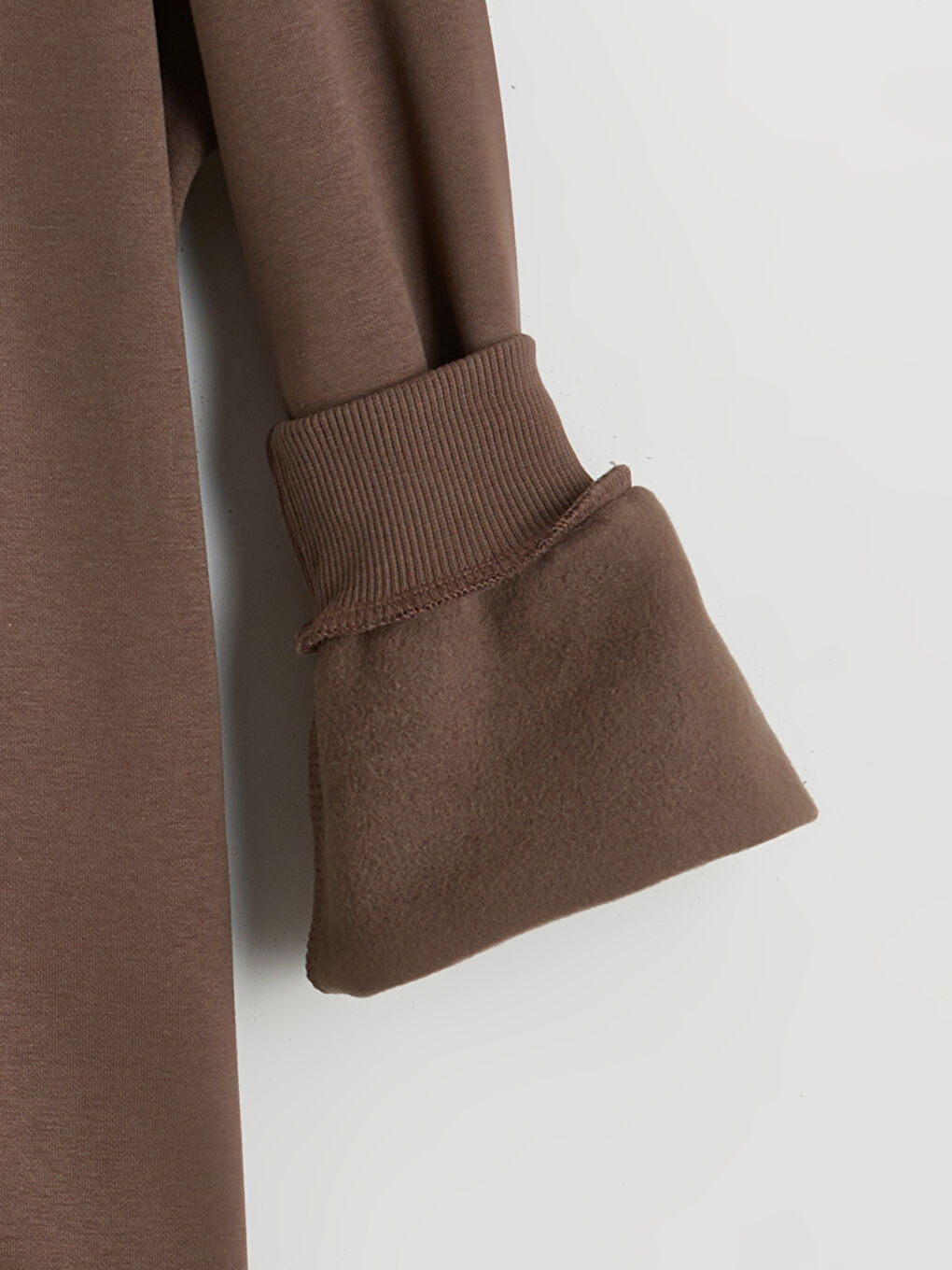 Kahverengi Hello Kitty Baskılı Kadın Kalın Sweatshirt-5