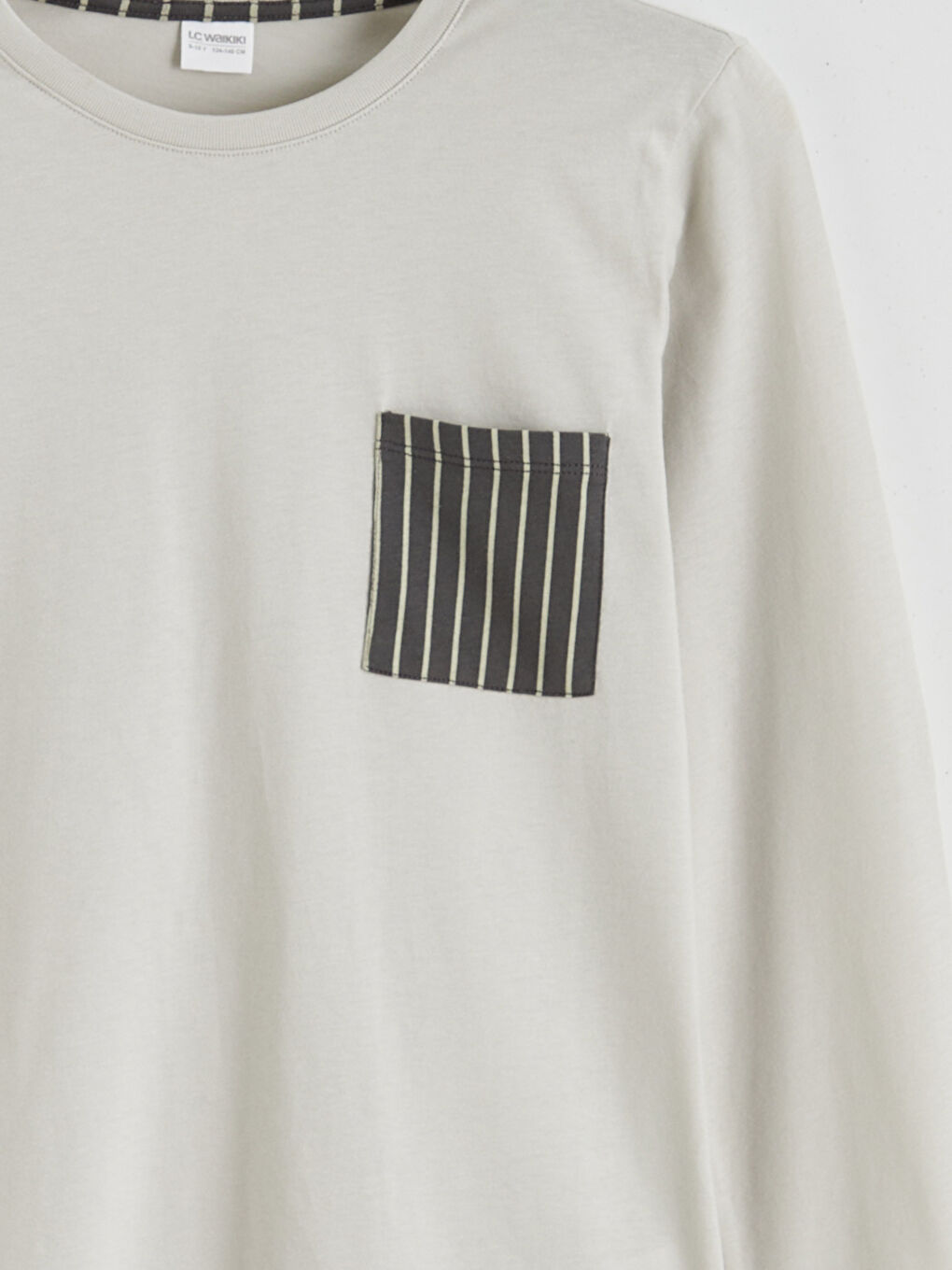 Gri Bisiklet Yaka Erkek Çocuk Pijama Takımı-5