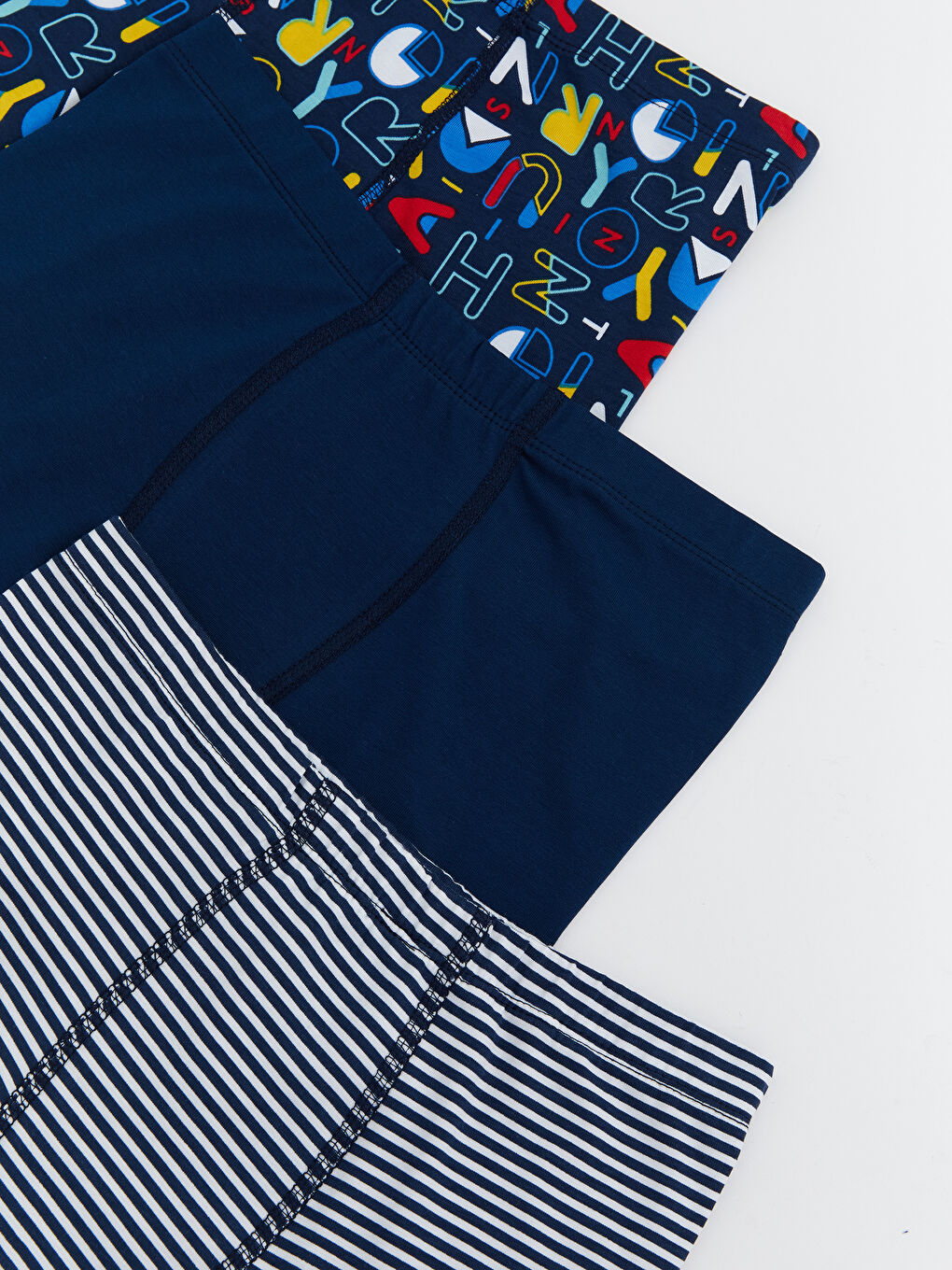 Lacivert Baskılı Erkek Çocuk Boxer 3'lü-2