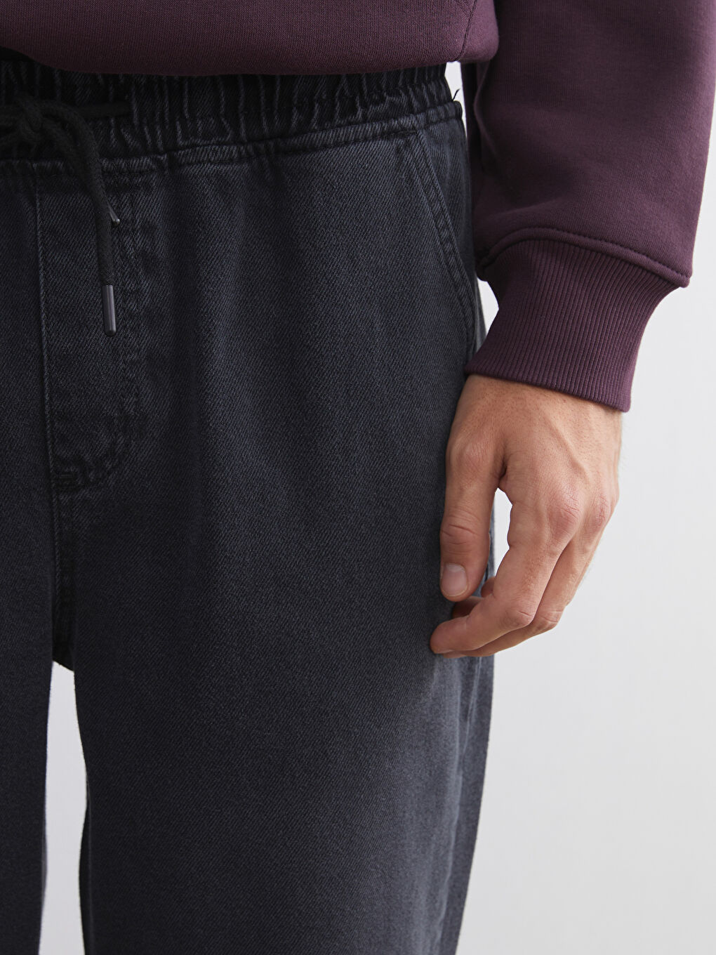 Gri Straight Fit Erkek Jean Pantolon-2