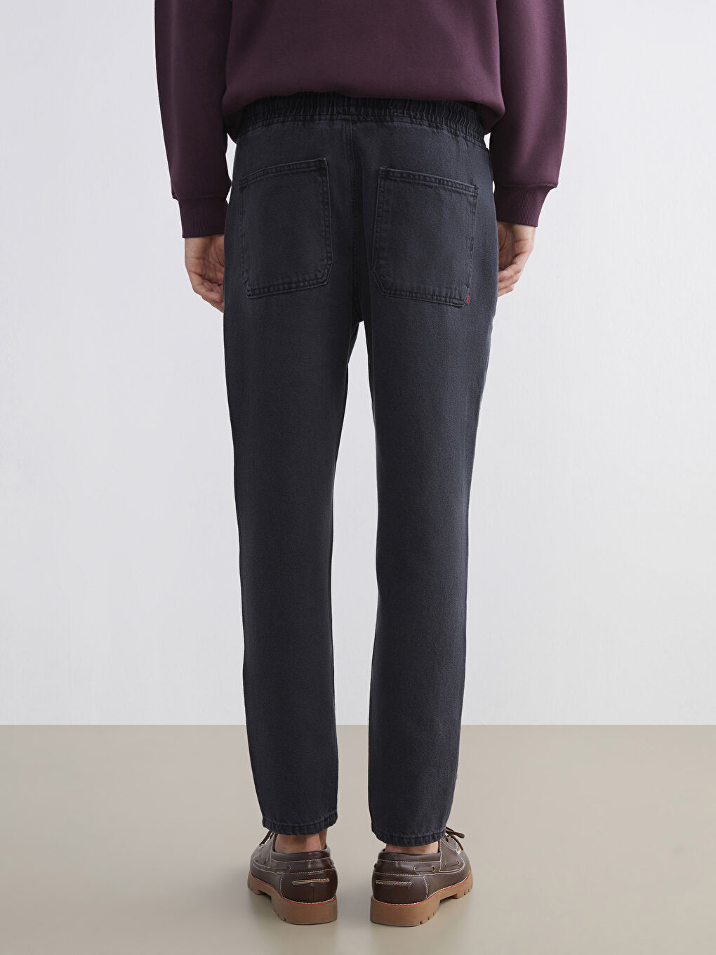 Gri Straight Fit Erkek Jean Pantolon-3