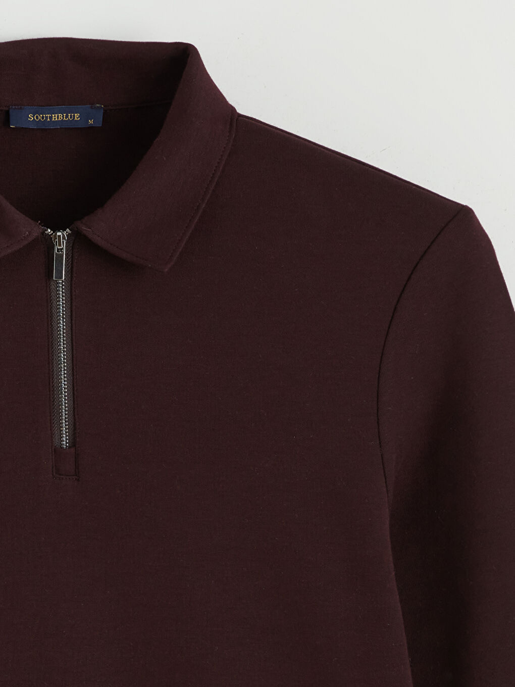 Kahverengi Polo Yaka Erkek Sweatshirt-5