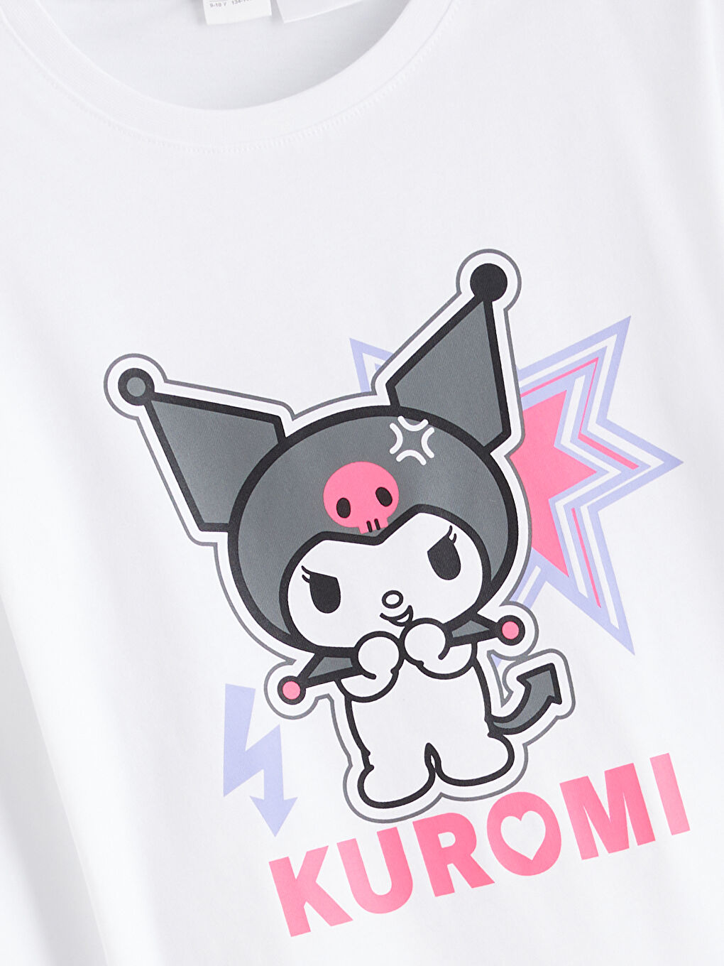 Crew Neck Kuromi Printed Girls' Pyjamas Set-2