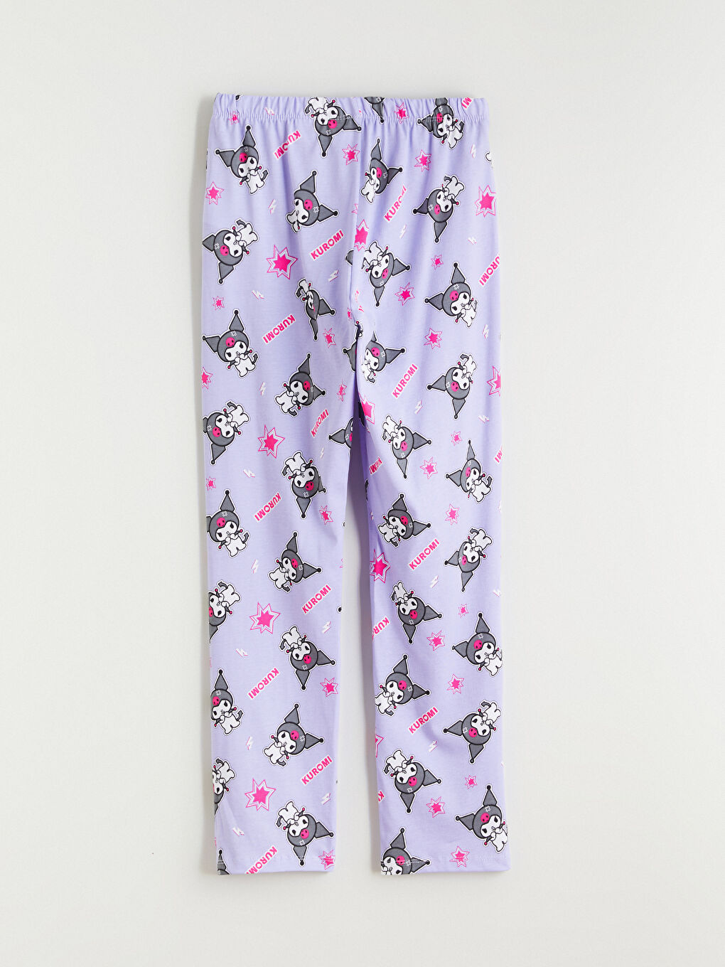 Crew Neck Kuromi Printed Girls' Pyjamas Set-4