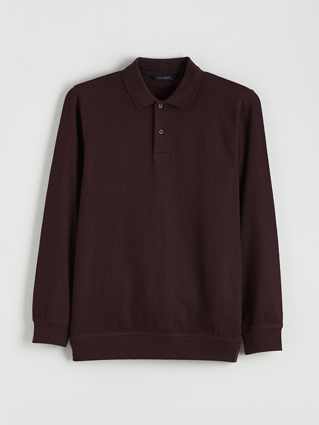 Mürdüm Polo Yaka Erkek Sweatshirt-4