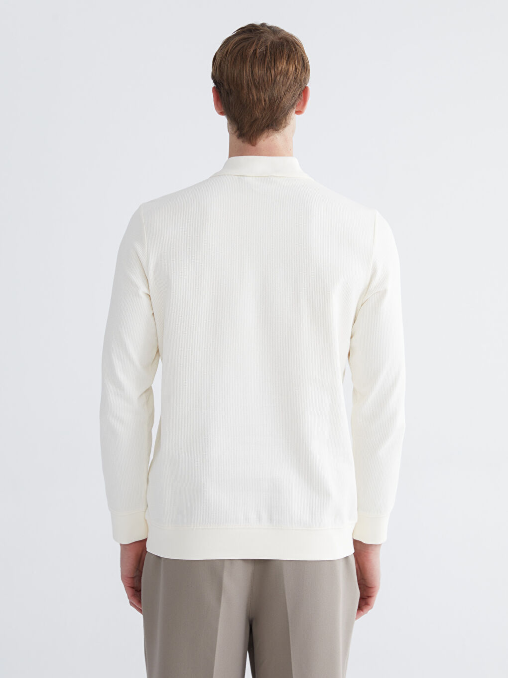 Polo Neck Men's Sweatshirt-3