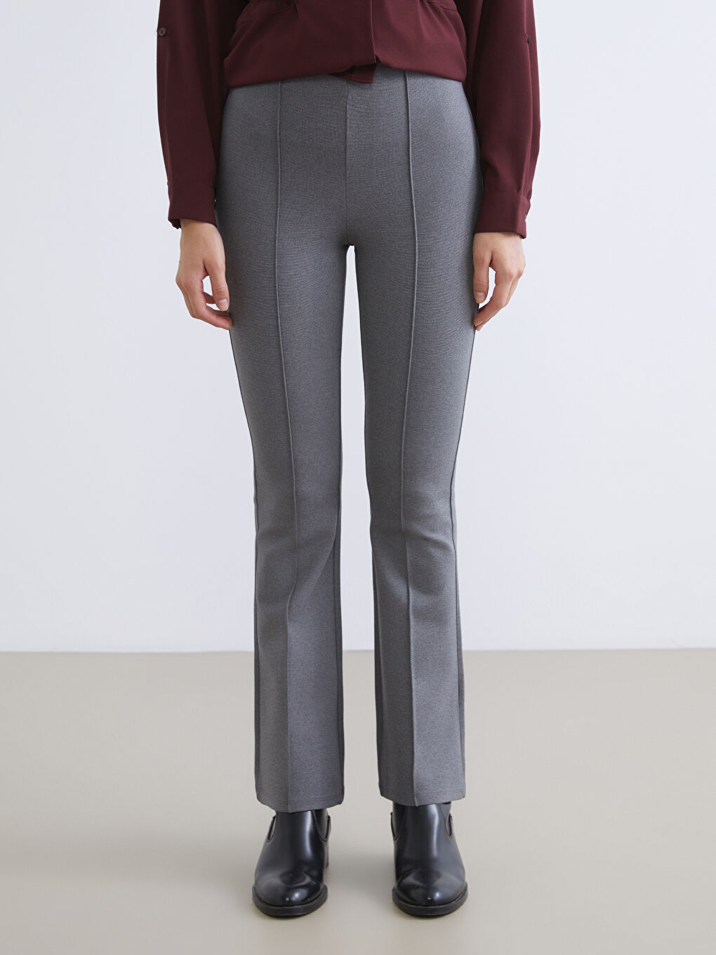 Extra Slim Fit Flared Women's Trousers-1