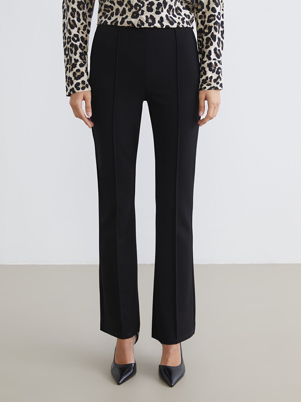 Extra Slim Fit Flared Women's Trousers-1