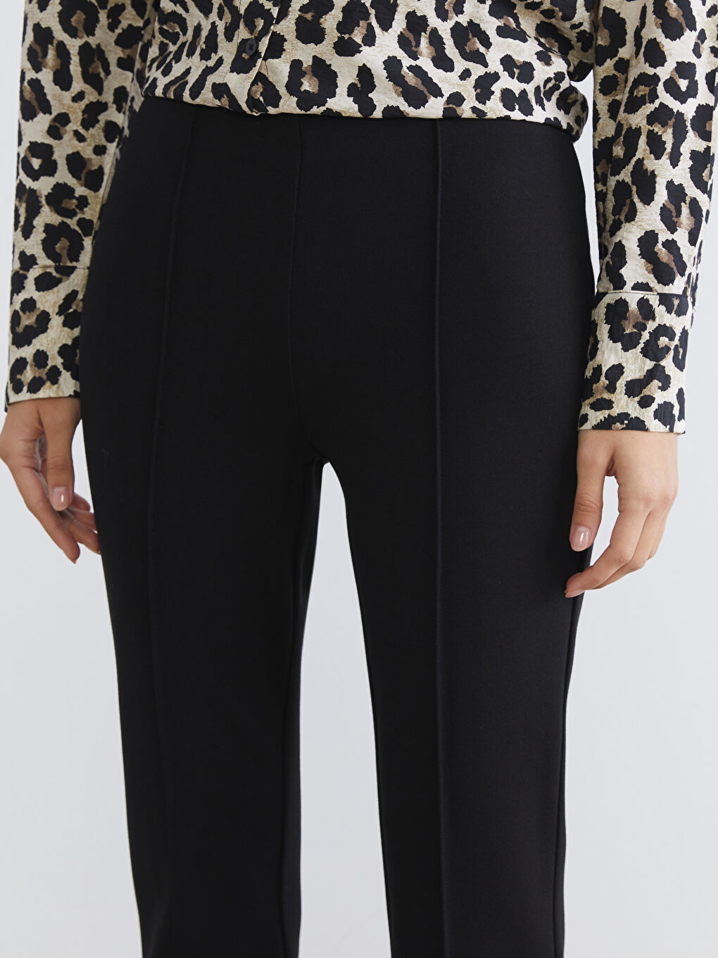 Extra Slim Fit Flared Women's Trousers-2