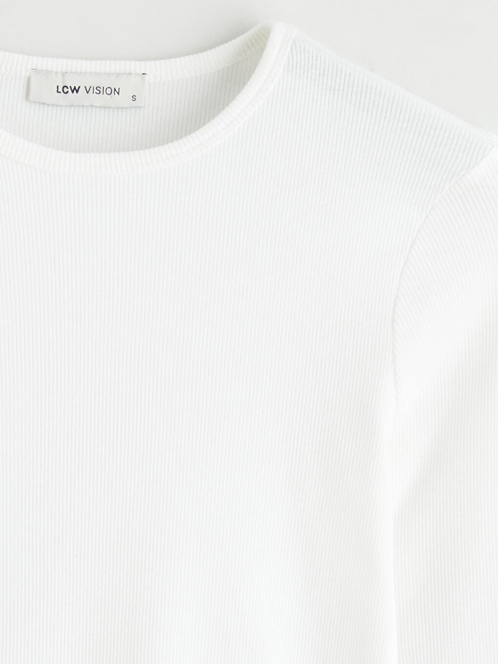 Ekru Bisiklet Yaka Fitilli Kadın Body-5