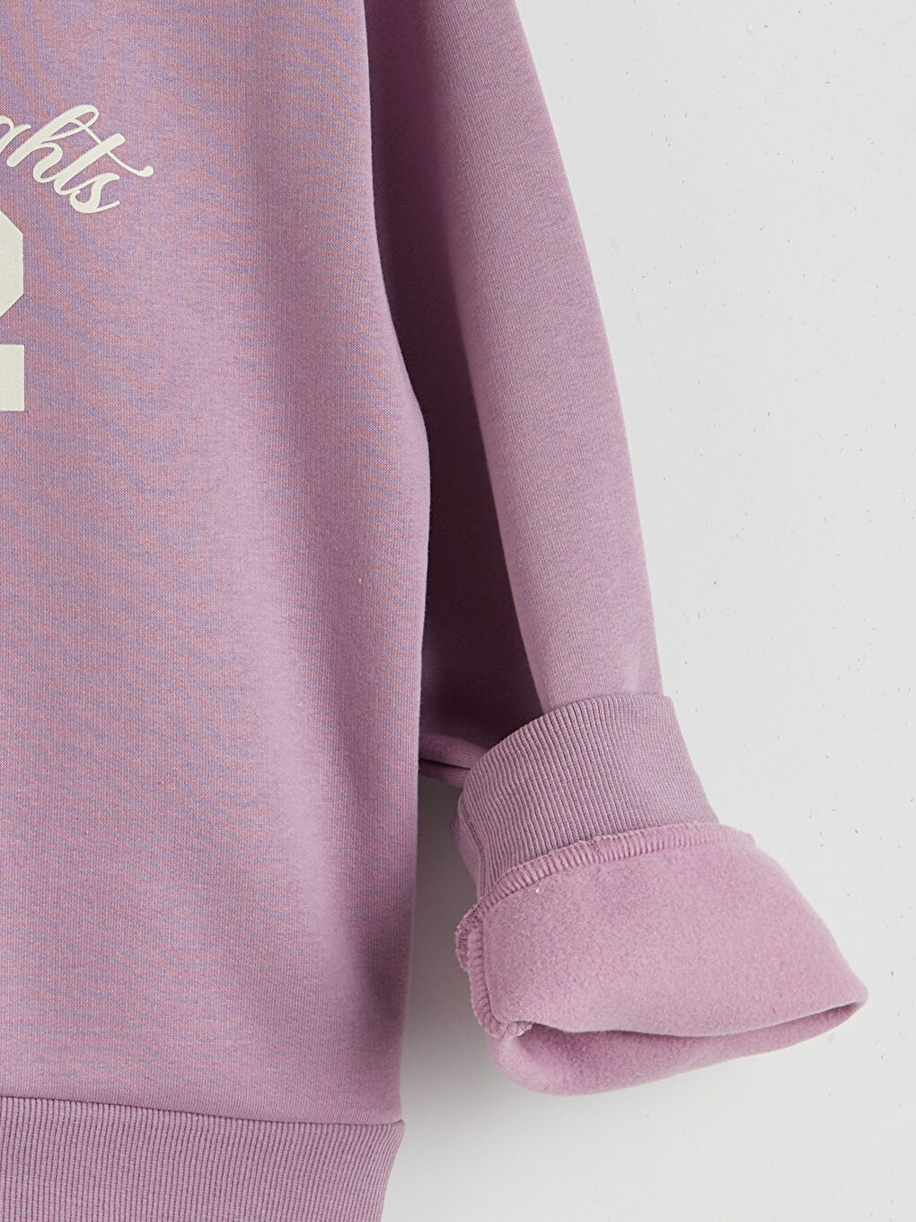 Lila Polo Yaka Kız Çocuk Kalın Sweatshirt-3
