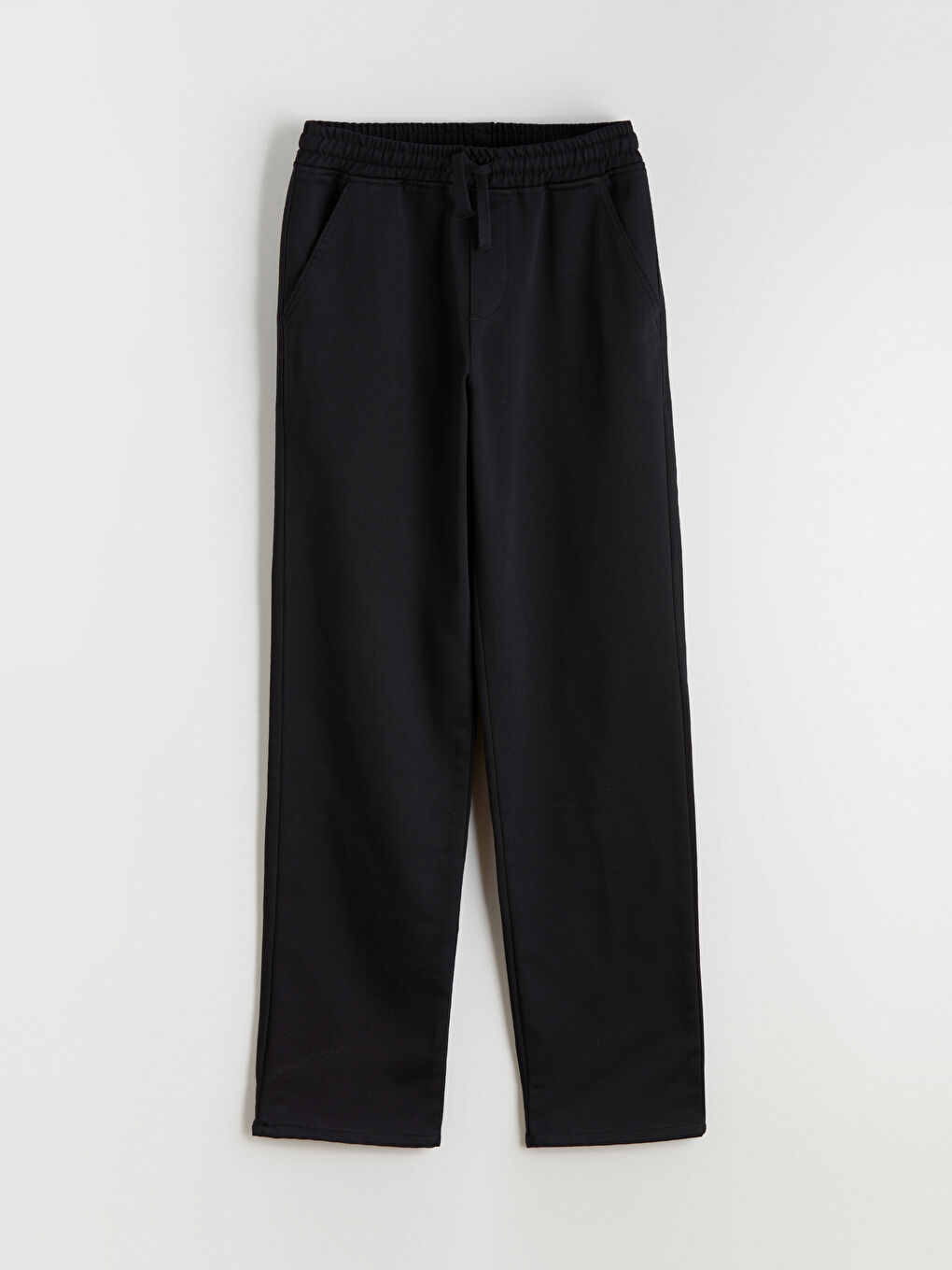 Siyah Beli Lastikli Polar Astarlı Erkek Çocuk Pantolon