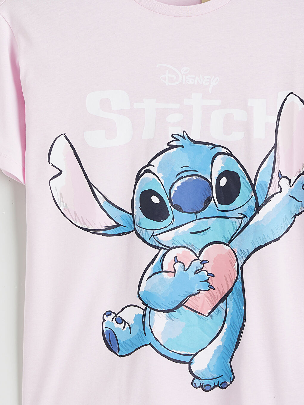 მრგვალი საყელო Stitch ნაბეჭდი მაისური ქალებისთვის-5