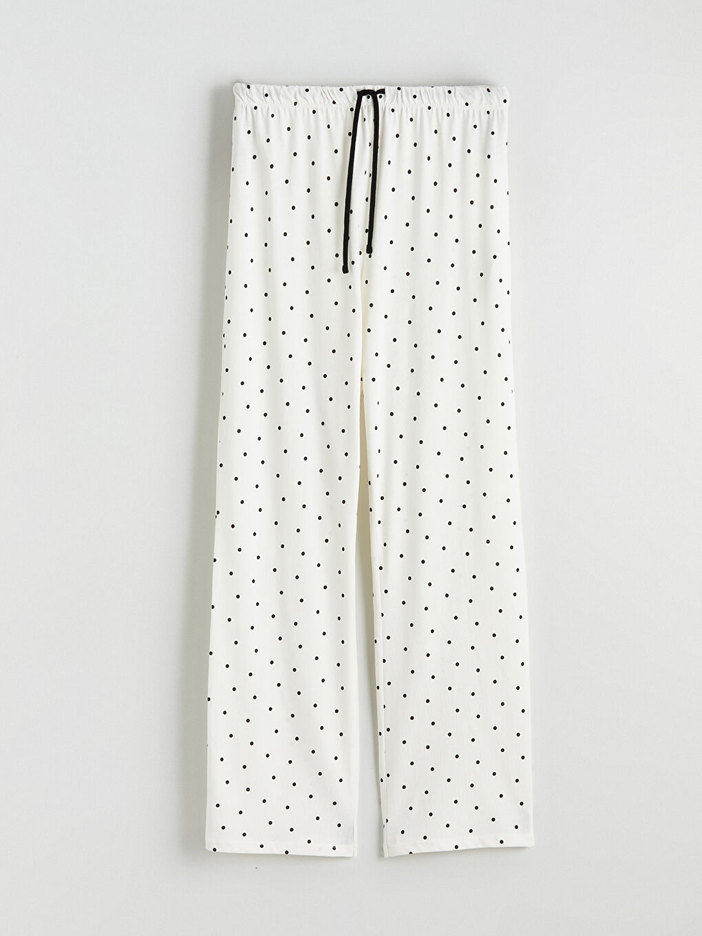 Crew Neck Polka Dot Long Sleeve Women's Pyjamas Set-7