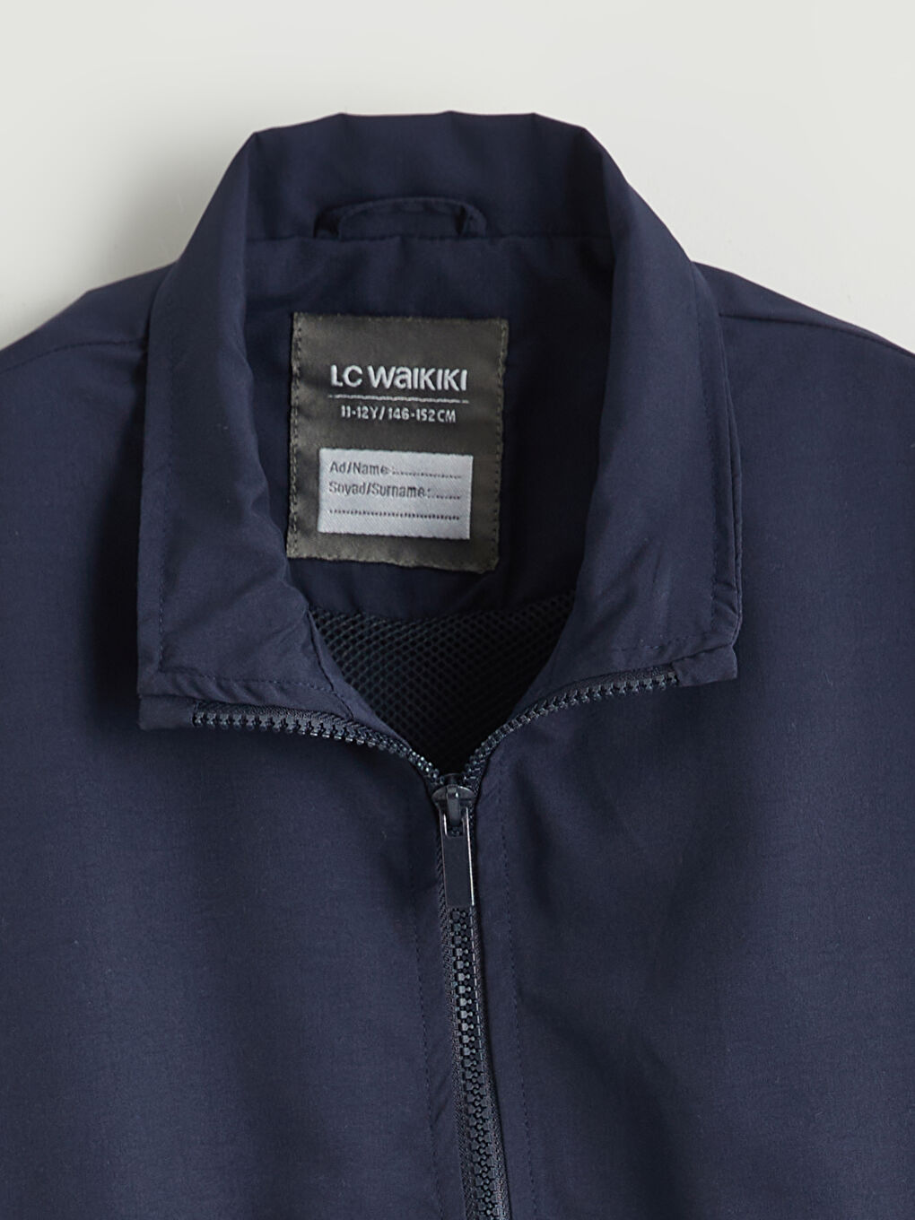 Lacivert Dik Yaka Kız Çocuk Mont-1