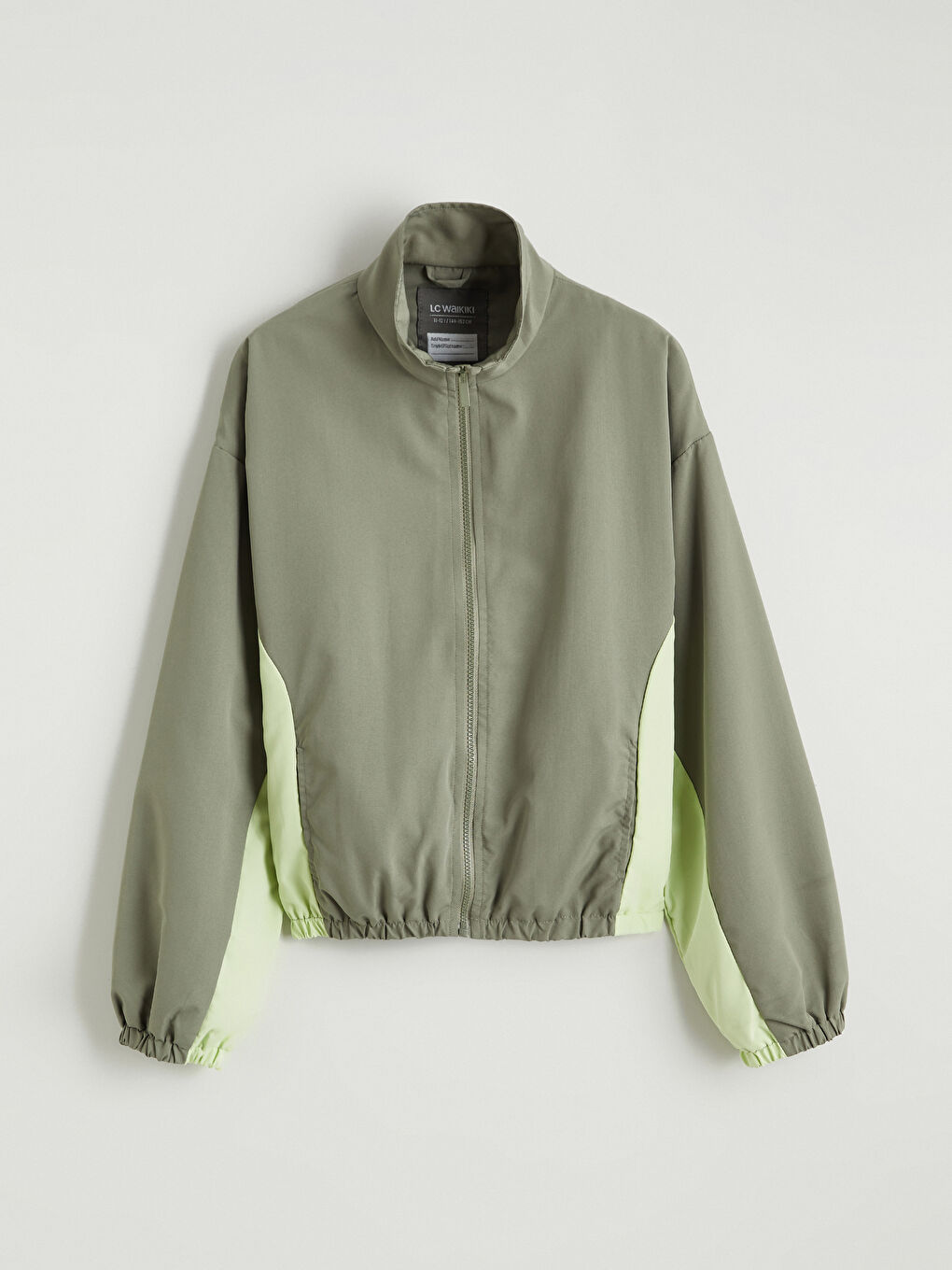 Haki Dik Yaka Kız Çocuk Mont