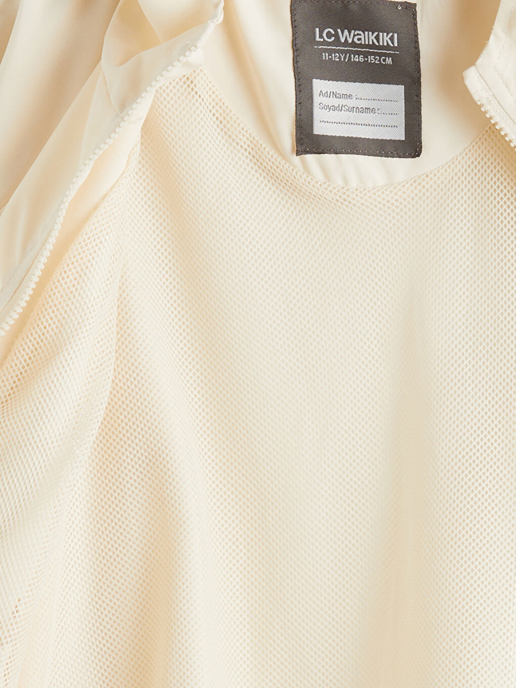 Ekru Kapüşonlu Kız Çocuk Mont-1