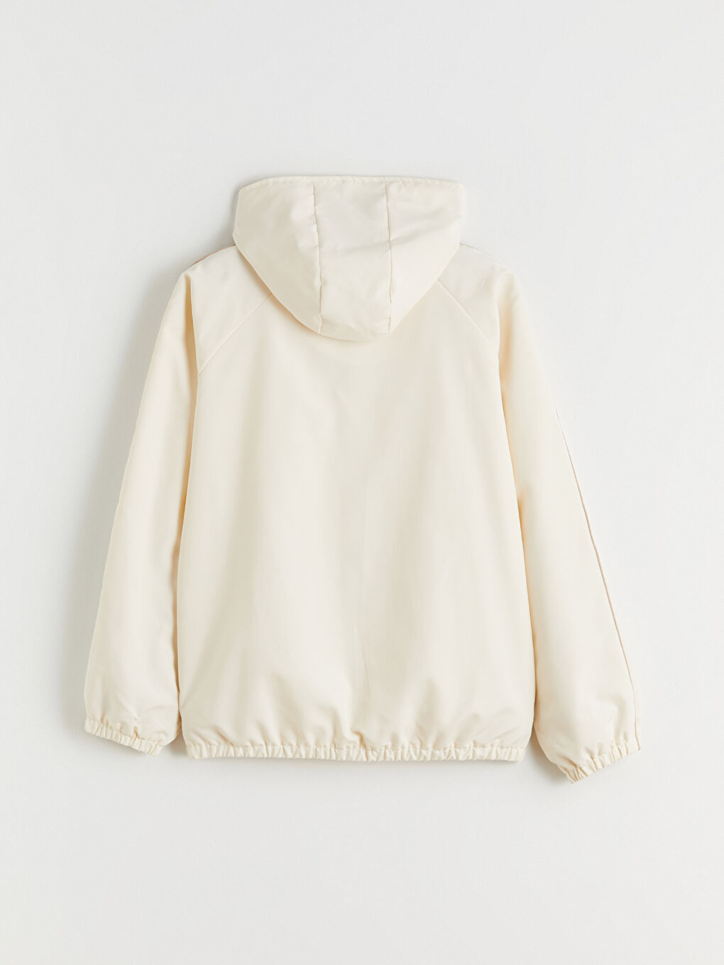 Ekru Kapüşonlu Kız Çocuk Mont-2