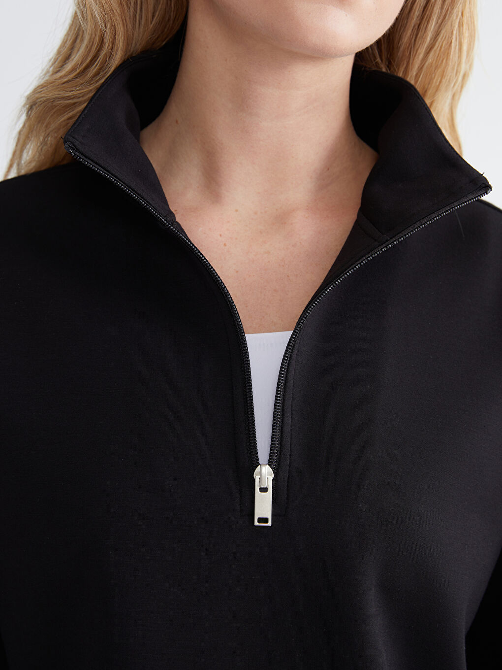 Funnel Neck Women's Sweatshirt-2