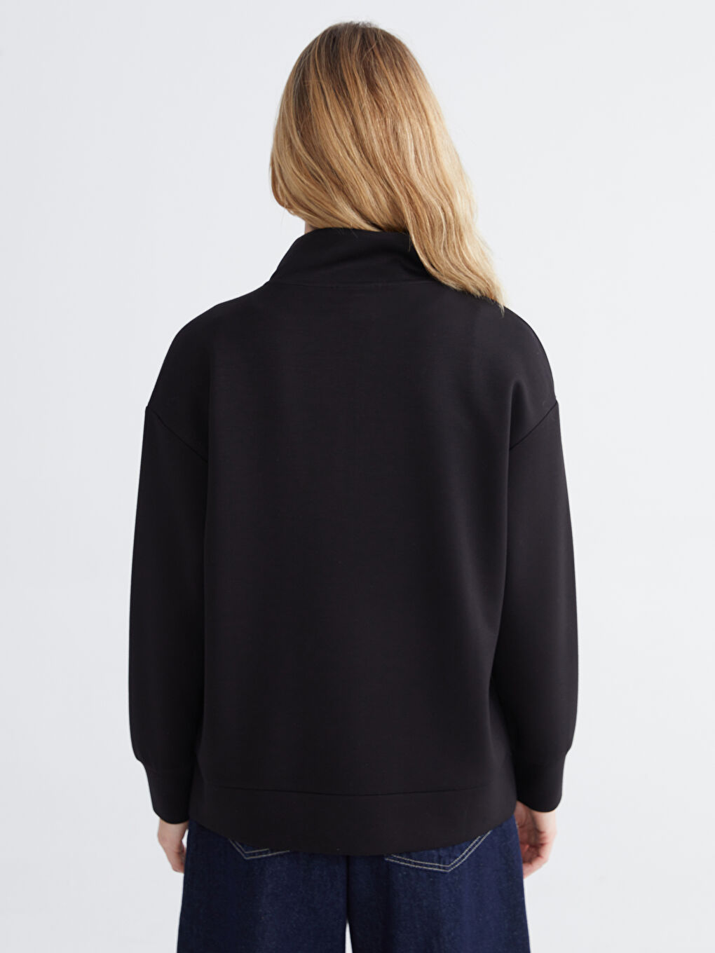 Funnel Neck Women's Sweatshirt-3