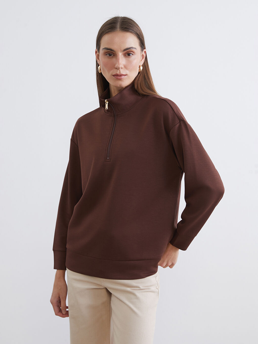 Funnel Neck Women's Sweatshirt