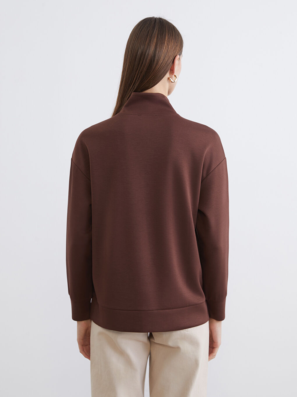 Funnel Neck Women's Sweatshirt-3