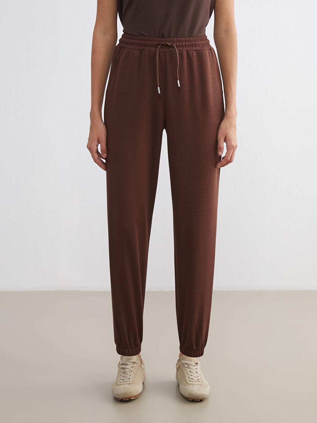 ელასტიური წელის ჯოგერის სპორტული შარვალი ქალებისთვის-1