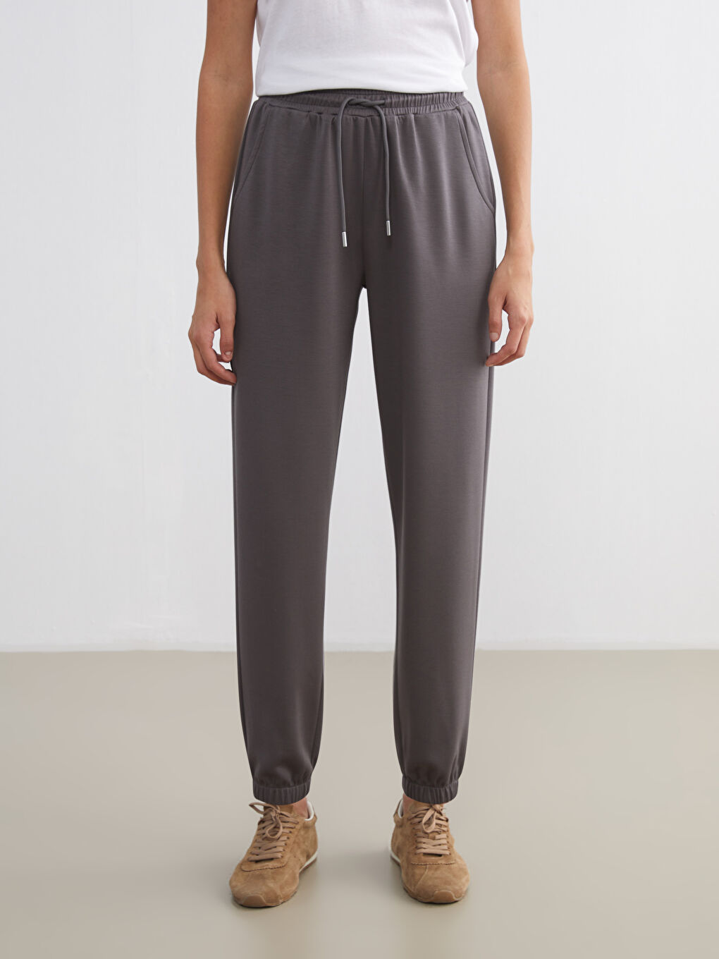 Женские спортивные штаны с эластичным поясом-1