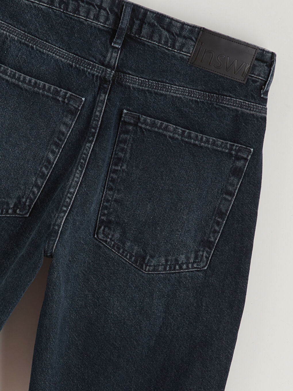 ерлерге арналған кең пішім джинс шалбар-5