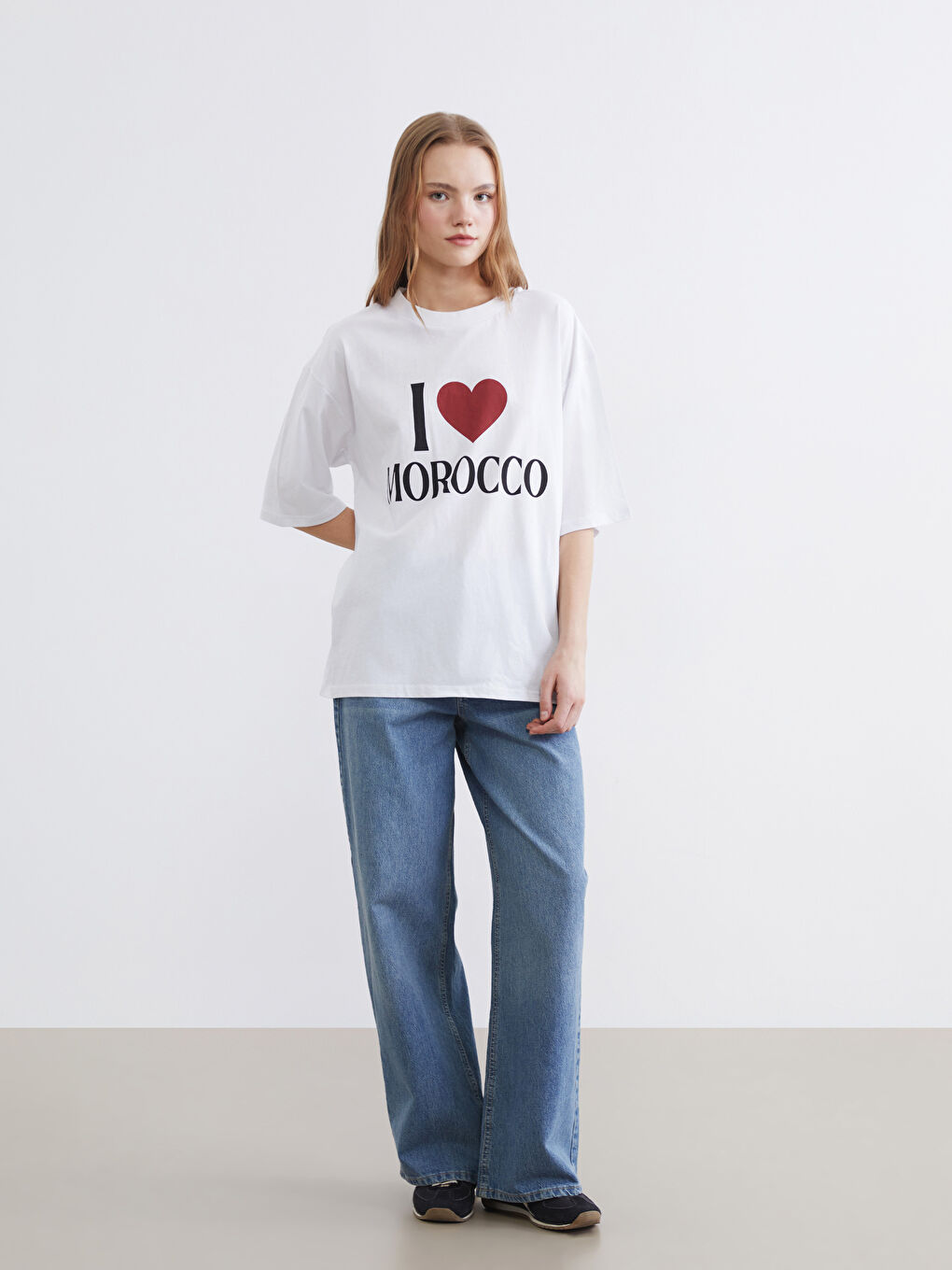 Moroccan Print Oversized Women's Tee-1