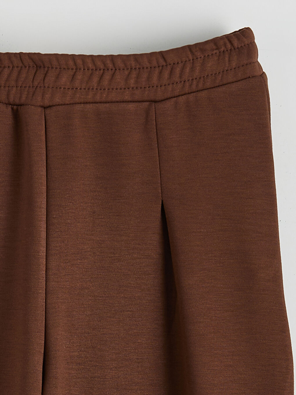 Kahverengi Beli Lastikli Soft Touch Kız Çocuk Eşofman Altı-1