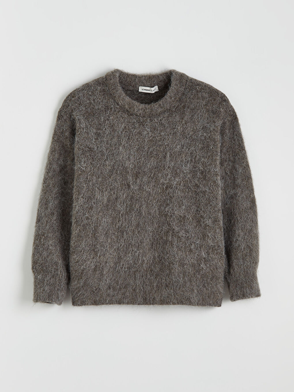 Kahverengi Bisiklet Yaka Kadın Triko Kazak-4