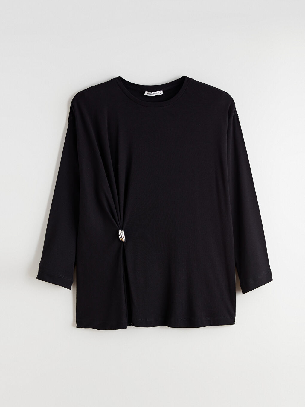 Crew Neck Ruched Women's Tunic-4