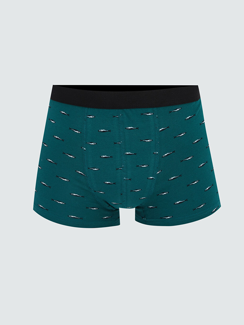 Petrol Standart Kalıp Pamuklu Esnek Erkek Boxer 3'lü-3