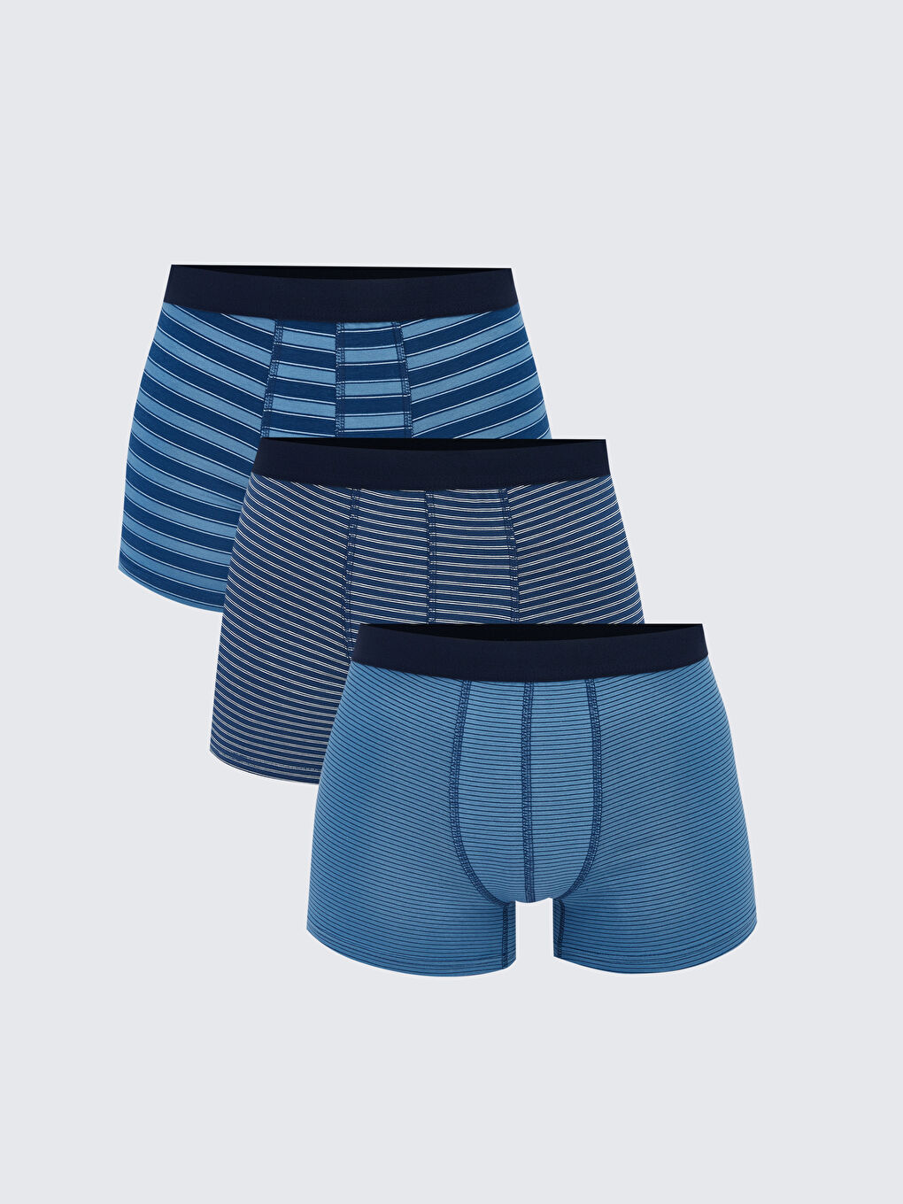 Beyaz Standart Kalıp Pamuklu Esnek Erkek Boxer 3'lü