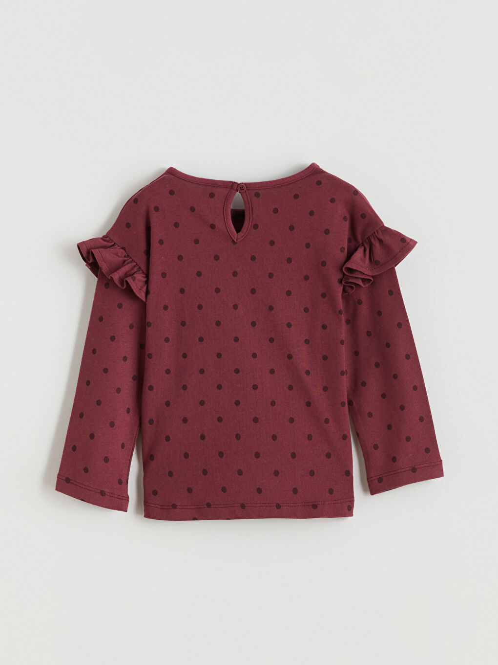 تي شيرت بنات كول مدور منقط-2