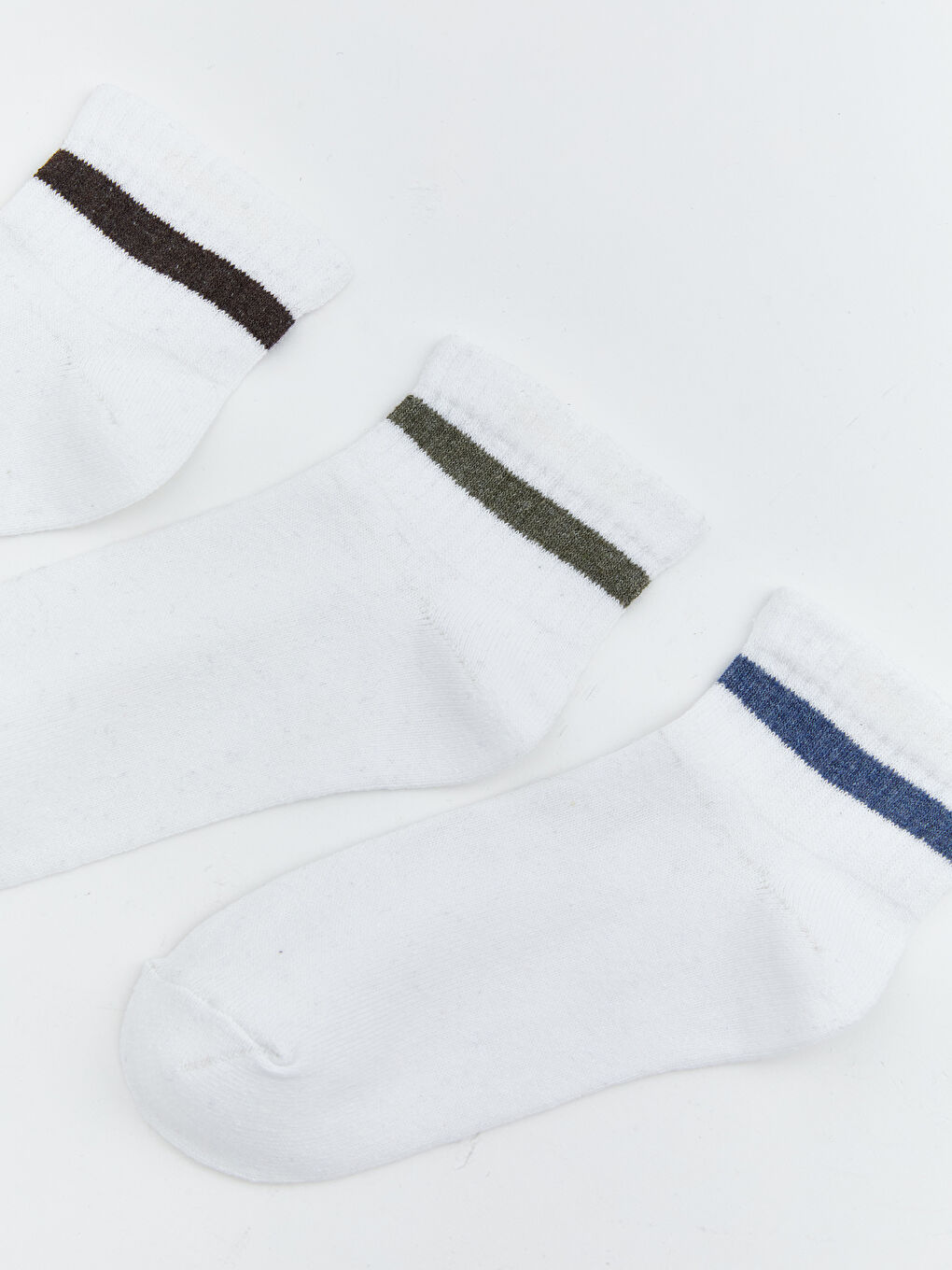 Karışık Çizgili Erkek Çocuk Soket Çorap 3'lü-1