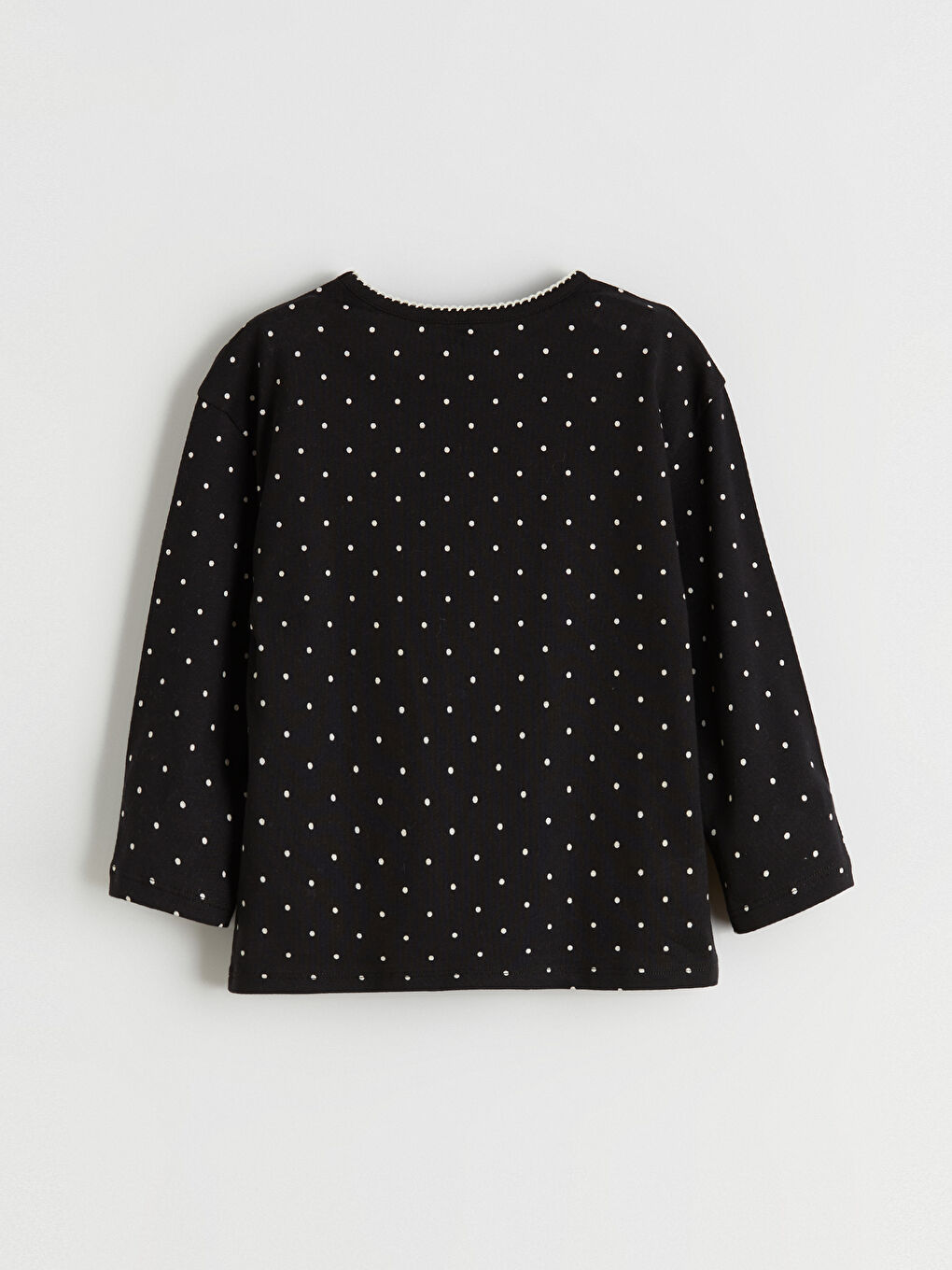 Crew Neck Ribbon Printed Girls' T-Shirt-2