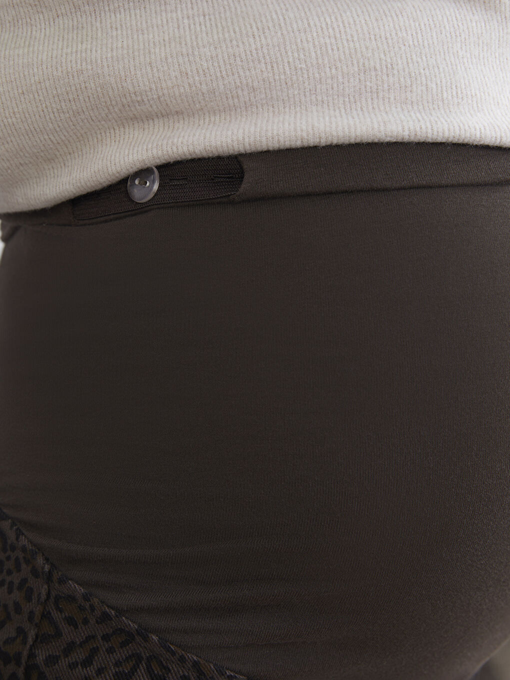 Belly Panel Leopard Print Women's Jeans-2