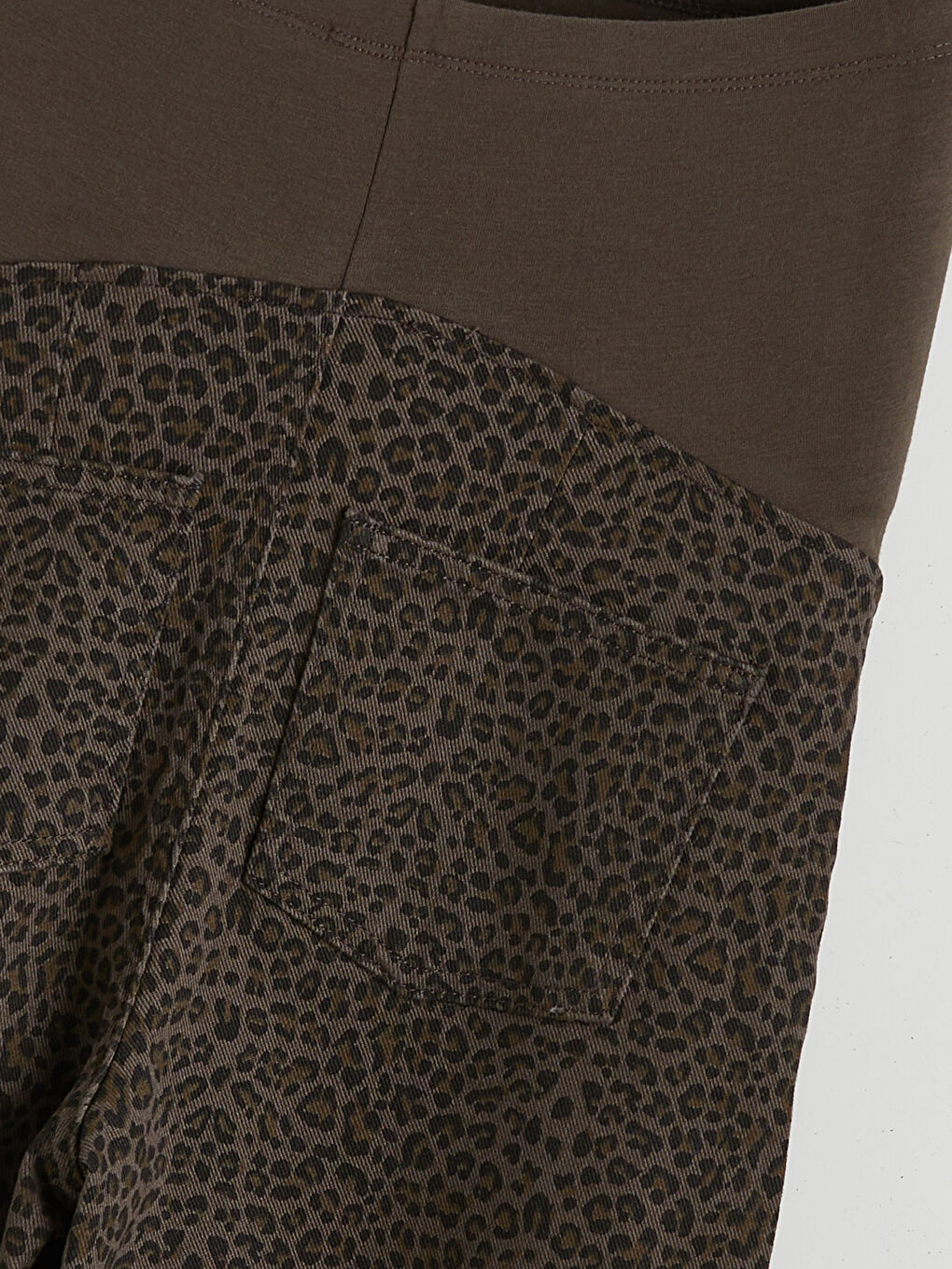 Belly Panel Leopard Print Women's Jeans-6