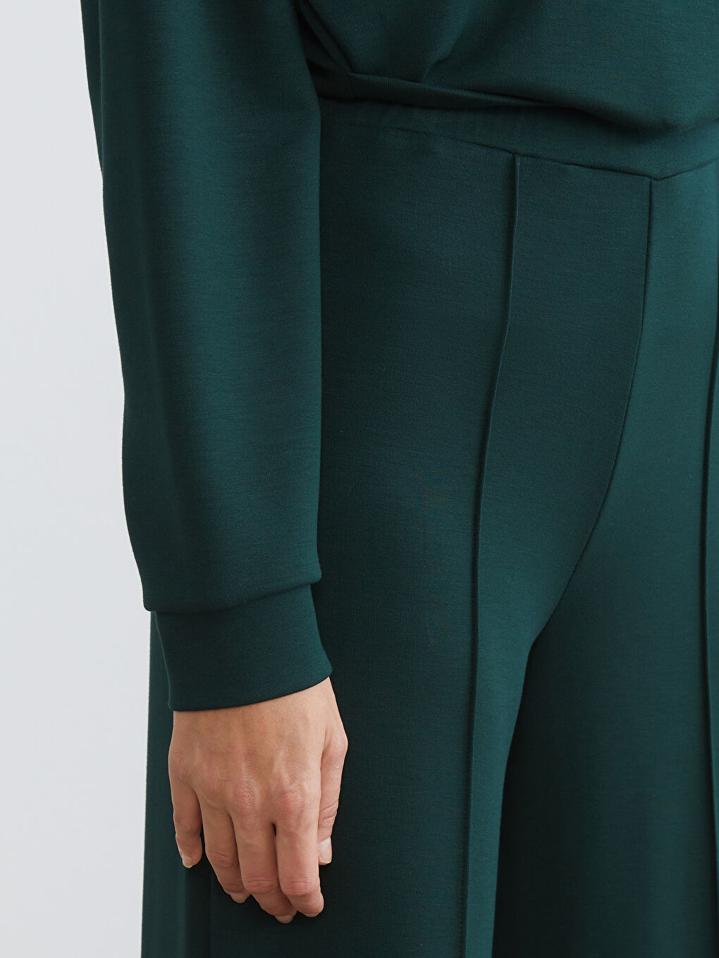 Petrol Yüksek Belli Kadın Eşofman Altı-2