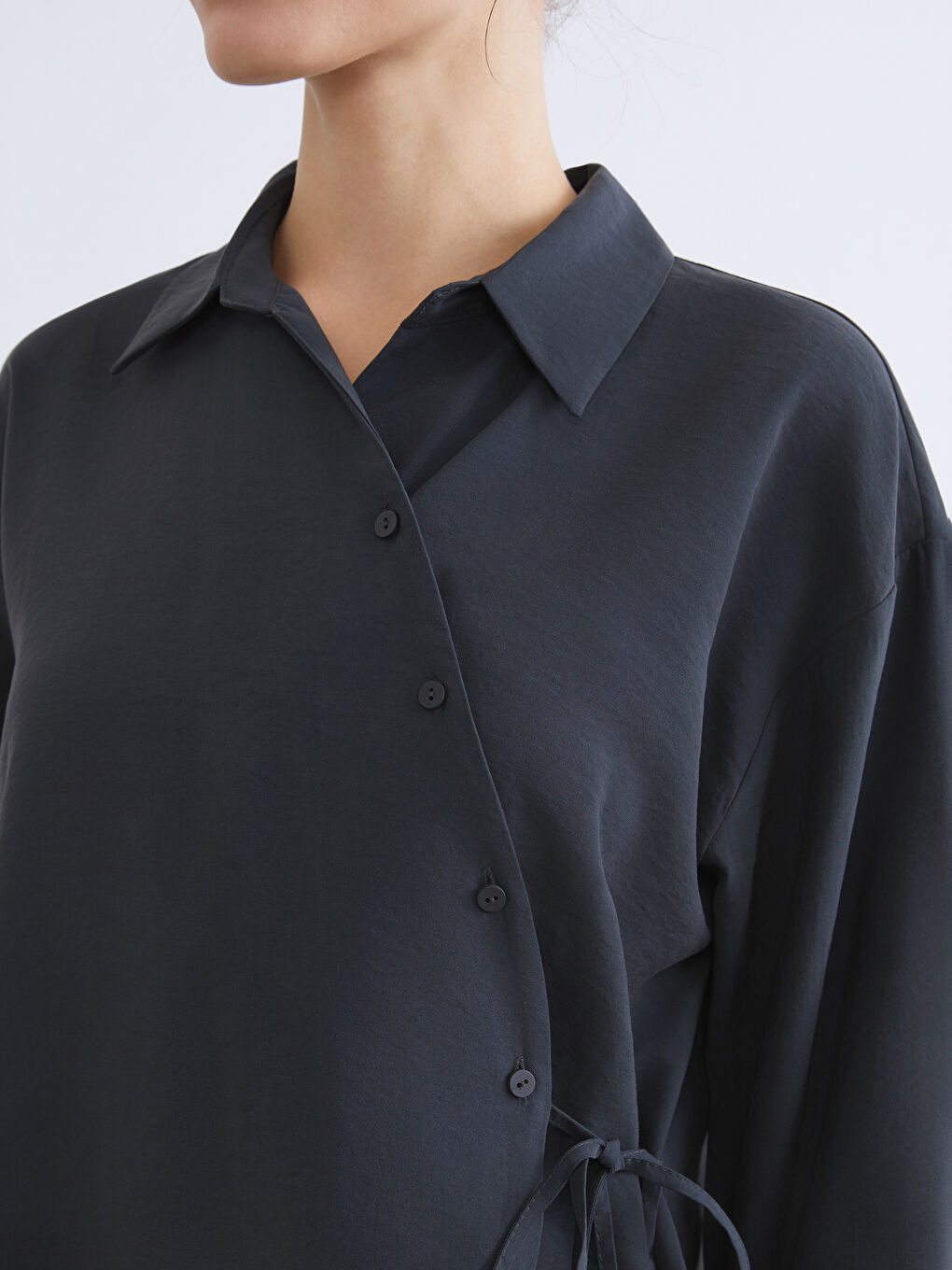 Košulja Tunika od Mešavine Modala za Žene-2