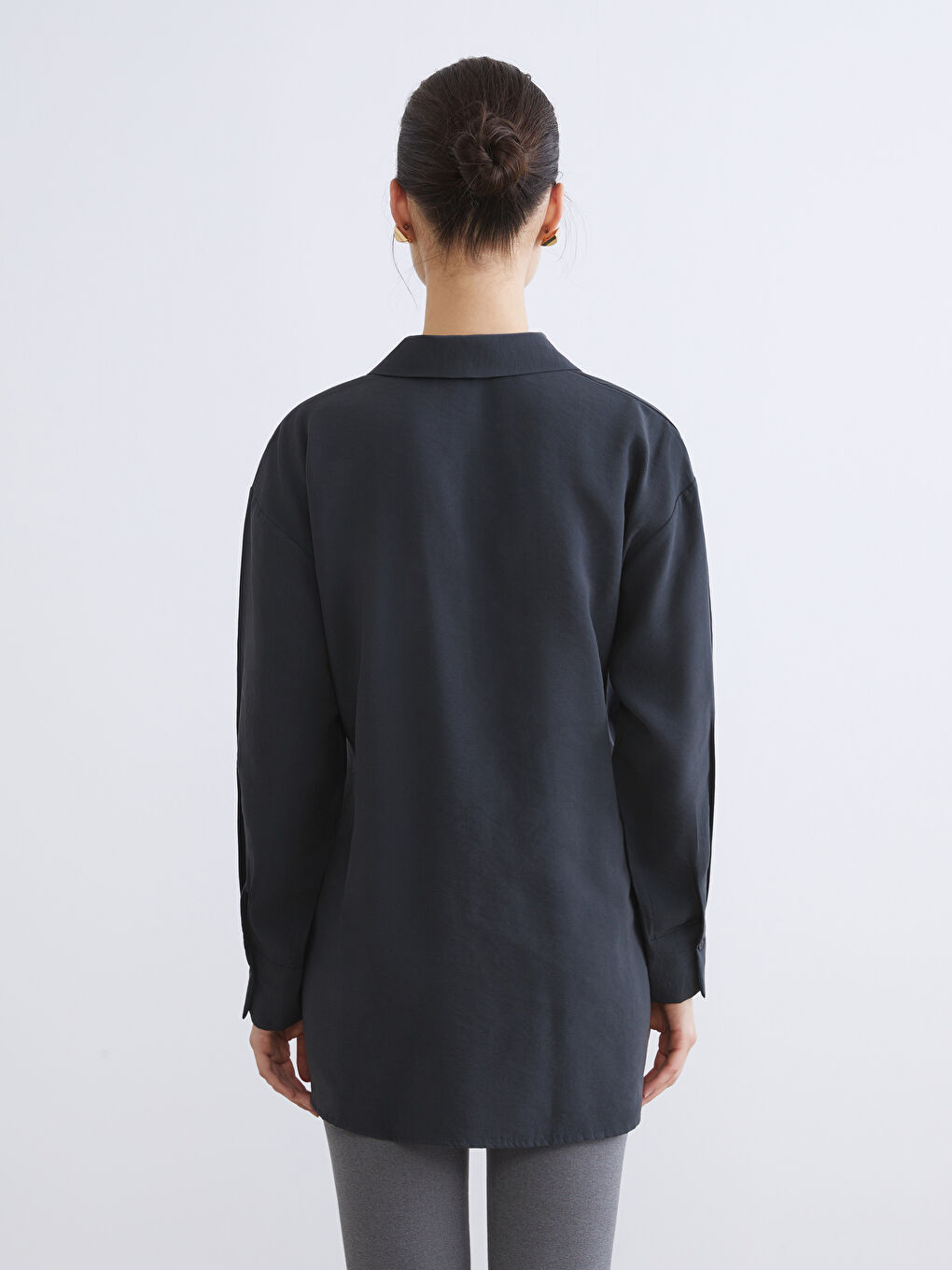 Košulja Tunika od Mešavine Modala za Žene-3