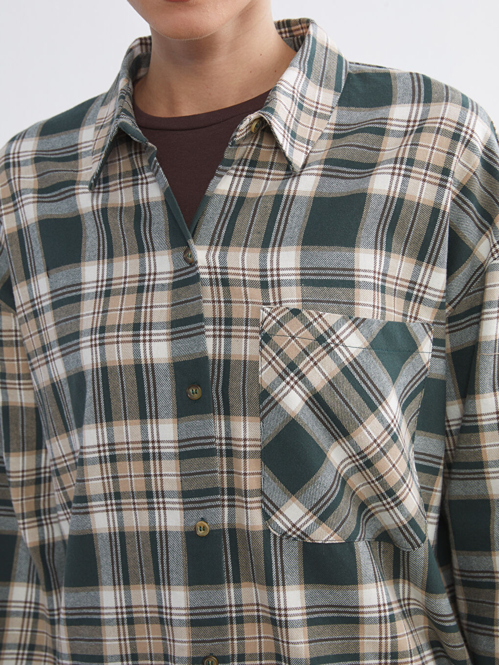 Plaid Oversize Women's Shirt-2