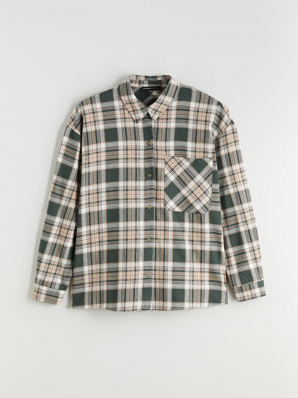 Plaid Oversize Women's Shirt-4