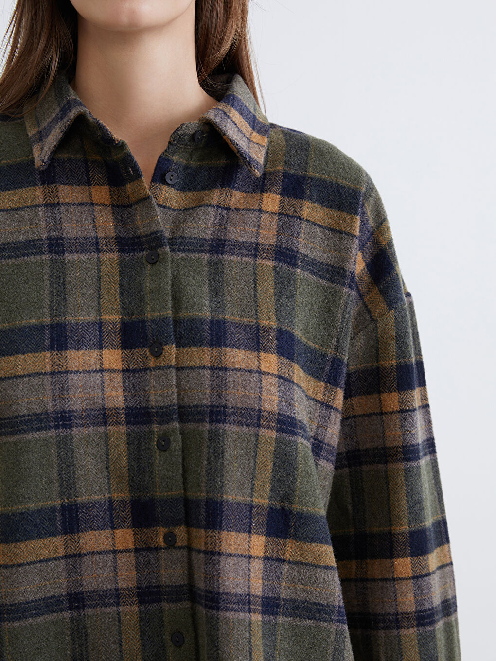 Karirana Prevelika Ženska Košulja-2