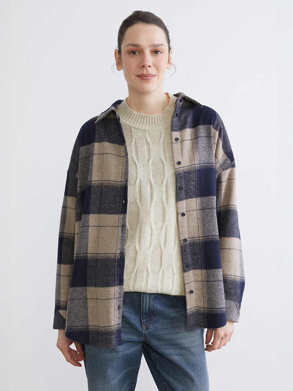Plaid Oversize Women's Shirt