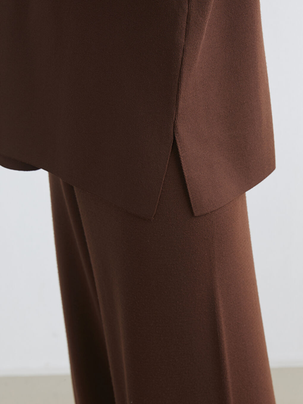 Kahverengi Bisiklet Yaka Kadın Triko Hırka-2