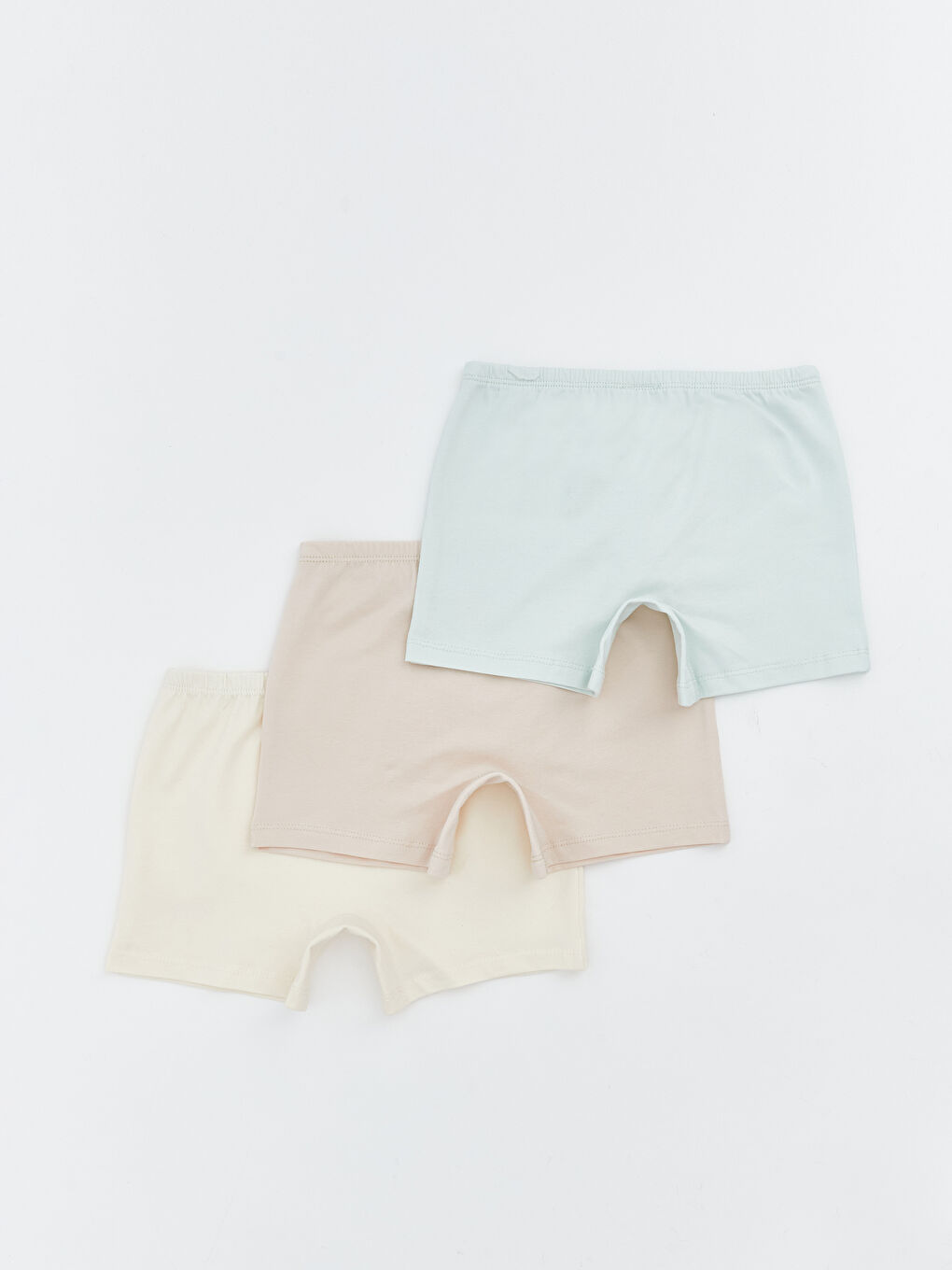 Ekru Baskılı Kız Çocuk Boxer 3'lü-1