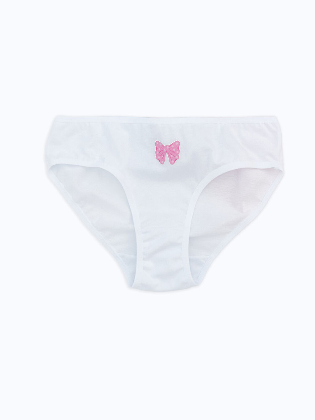Beyaz Baskılı Kız Çocuk Külot